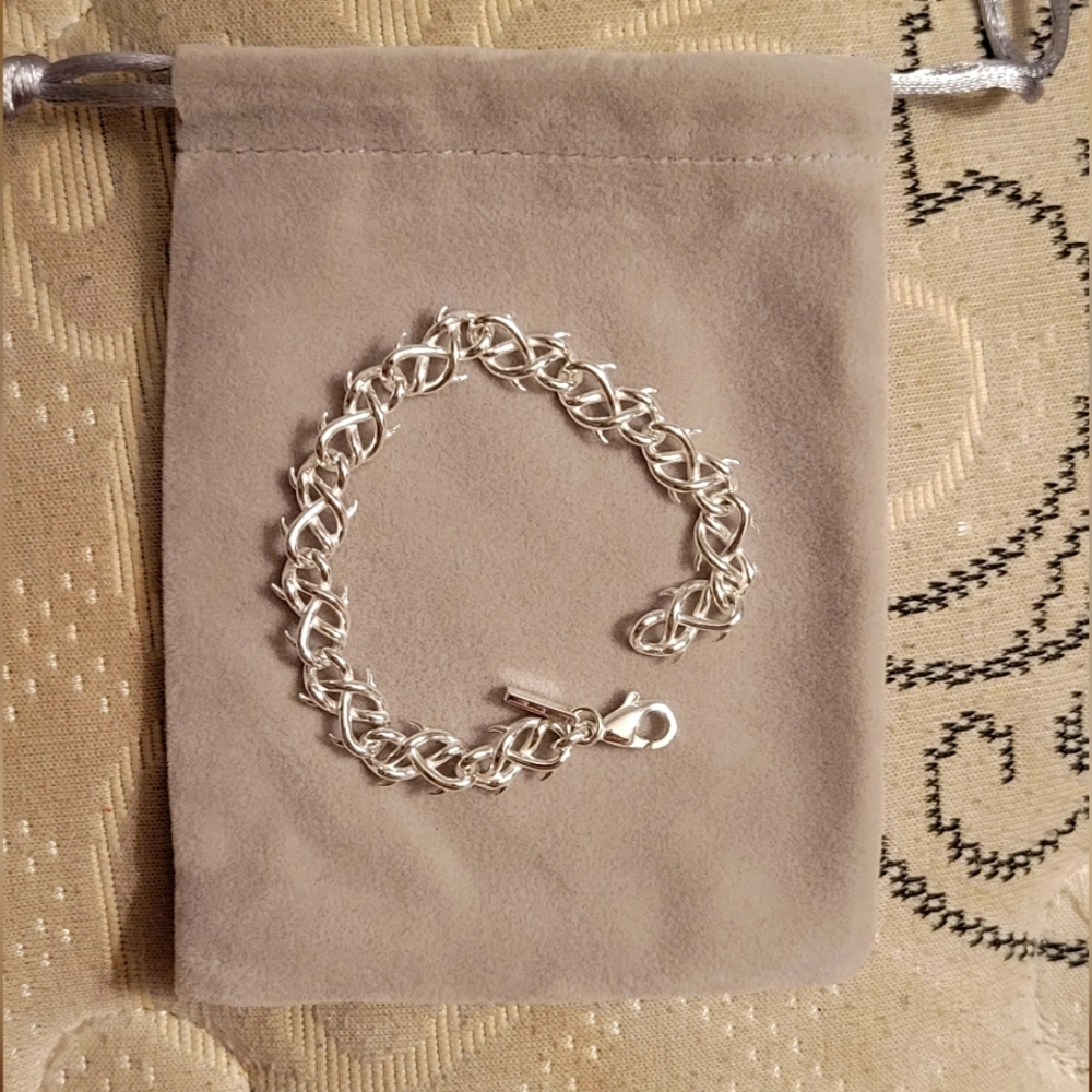 - HATTON LABS-Silver Thorn Link Bracelet